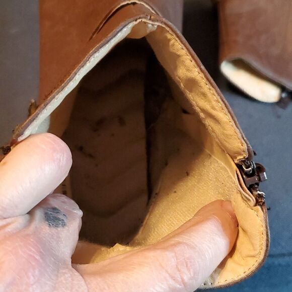 Brown Wrap Strap Ankle Booties US 9M Medium Zip Up Rina Boots Excellent - Picture 5 of 9